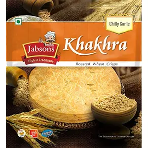 Jabsons Chilli Garlic Khakhra 180 g|Ready to Eat Khakhra |Indian Snacks| Chilly Garlic Flavour Khakra | Indian Snacks |Gujrati Healthy Snacks