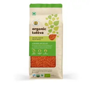 Organic Tattva Organic Masoor Malka Whole 500g | 100% Vegan Gluten Free and NO Pesticides