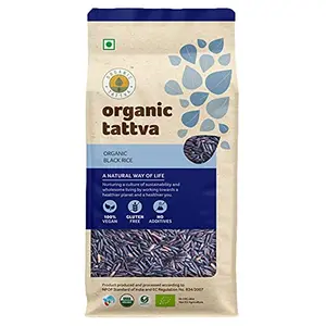 Organic Tattva ï¿½ Organic Black Rice 1 Kg | Unpolished Forbidden Rice | 100% Vegan Gluten Free and NO Additives