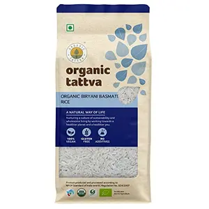 Organic Tattva Organic Biryani Basmati Gluten Free and Unpolished Rice 1Kg