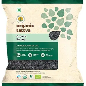 Organic Tattva 'Kalonji Seeds' Organically Processed Premium Natural Nigella Seeds (100G Pouch)