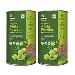Organic Tattva -Organic Amla (Indian Gooseberry) Powder 200 Gram | Rich in Vitamin C Calcium Iron and Amino Acids | Boosts Immunity Metabolism and Acts as Natural Blood Purifier