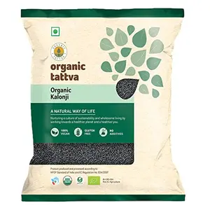 Organic Tattva Organic Kalonji Seeds (Nigella Seeds) 100 Gram | Organically Processed Premium Natural Nigella Seeds