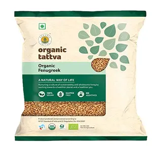 Organic Tattva Organic Whole Fenugreek Seeds 100 Gram | Quality Indian Spice Fresh Natural Whole Methi Dana