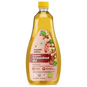Organic Tattva Organic Groundnut / Peanut Unrefined Cooking Oil 1 Litre