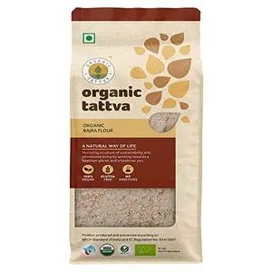 Organic Tattva Organic Bajra (Pearl Millet) Flour 500 Gram | 100% Vegan Gluten Free and NO Preservatives | Rich in Magnesium Iron Calcium and Fiber