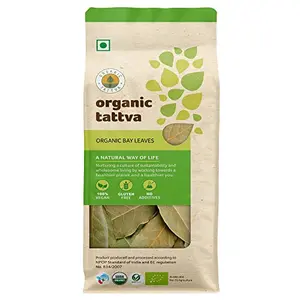 Organic Tattva Organic Bay Leaves (Tej Patta) Whole 50 Gram | 100% Vegan Gluten Free and NO Additives