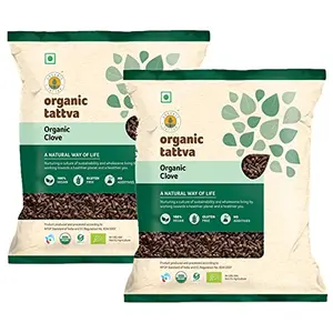 Organic Tattva Cloves (Laung) Whole / Sabut - 100 Gram | 100% Vegan Gluten Free and NO Additives | Handpicked Clean and Sorted