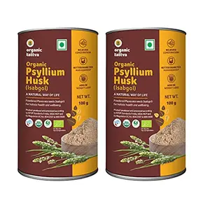 Organic Tattva Psyllium Husk (Isabgol) 200 Gram | Excellent Source of Natural Dietary Fiber | Helps Relieve Constipation Digestive Stress | Boost Digestion and Effective in Weight Loss