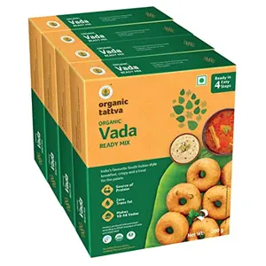 Organic Tattva Organic Vada Instant Ready Mix 800 Gram | Rich in Protein and Dietary Fibre | NO Cholesterol and NO Trans-Fat | with Benefits of Rock Salt and Sunflower Oil | Ready in 4 Easy Steps