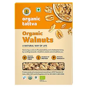 Organic Tattva Organic Walnuts (Akhrot Giri) 250 Gram | Rich in Dietary Fiber Protein and Antioxidants | NO Cholesterol and NO Trans-Fat | Boosts Immunity and Supports Nerve Health