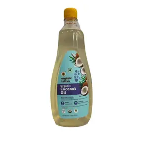 Organic Tattva - Organic Coconut Oil 1 Litre Bottle - Unrefined Oil | Best for Healthy Heart
