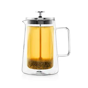 Dancing Leaf Dancing Leaf Tea/Coffee Press | Perfect for Brewing Loose Tea & Coffee | Serves 2 Cups | Capacity - 350 ml Borosilicate Glass 1 Pc