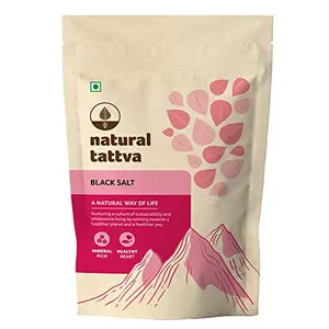 Organic Tattva Natural Black Salt 500 Gram | Goodness of Minerals Burst of Flavours | Use for Raita Chaats and Salads