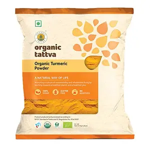 Organic Tattva Organic Gluten Free Turmeric ( Haldi) Powder - 100 Gram | Quality Indian Spice High Curcumin Content Haldi Powder