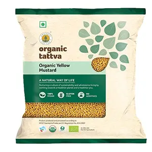 Organic Tattva 'Yellow Mustard' Naturally Processed from Farm Picked Fresh Seeds (100 G Pouch)