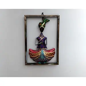 Sancheti Art Wall Decorative Metal Musicians Wall Hanging Showpiece Frame for Home Decor Decorative Showpiece - 34 cm (Iron Multicolor)