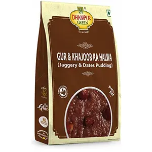 Dhampure Speciality Gur Khajoor Khajur Halwa Jaggery Dates Pudding Indian Sweets Mithaai Ready to Eat in 5 Minutes 300g