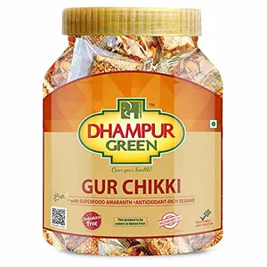 Dhampure Speciality Gur Chikki - Jaggery Peanuts Gajak with Superfood Amarnath Antioxidant Rich Sesame - 300g