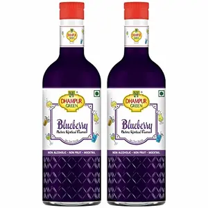 Dhampure Speciality Blueberry Fruit Mocktail Syrup 600ml (2 x 300ml) | Flavoured Mocktails Syrup Cocktail Syrup