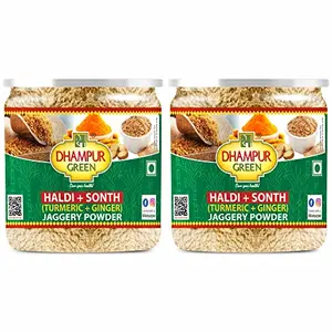 Dhampure Speciality Turmeric & Ginger Jaggery Powder 600g (2 x 300g) | Spiced Jaggery Powder for Good Health Formula No Added Sugar Natural Remedy Immunity Booster