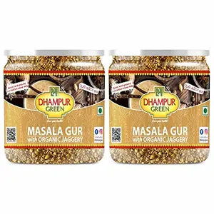 Dhampure Speciality Masala Gur for Chai 500g (2x250g) | Masala Gur Powder for Tea Natural Chemical Free Sulphurless Gur Masala with Indian Spices Desi Cutting Chai
