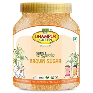 Dhampure Speciality Organic Brown Sugar Organic Natural Brown Sugar Mineral Rich Pure Cane Sugar for Tea Coffee Baking Chemical Free No Added Sulphur 800g