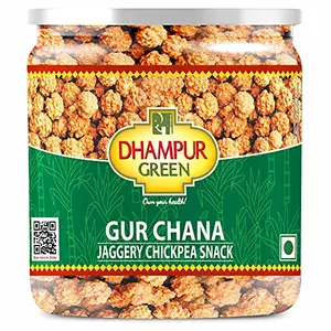 Dhampure Speciality Gur Gud Chana Channa Snacks with Natutral Jaggery with Roasted Chickpeas Healthy Lite Snacks with No Added Sugar Preservatives Chemical Color Natural Flavor 200g