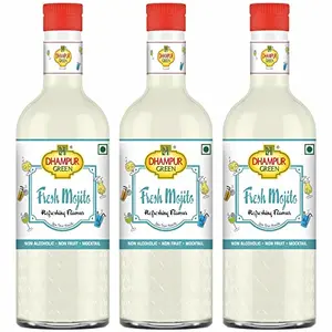 Dhampure Speciality Fresh Mojito Mocktail 900ml (3 x 300ml) | Flavoured Mocktails Syrup Cocktail Syrup