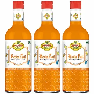 Dhampure Speciality Passion Fruit Mocktail Syrup 900ml (3 x 300ml) | Flavoured Mocktails Syrup Cocktail Syrup