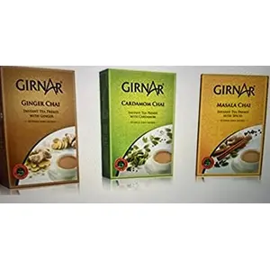 Girnar Instant Milk Tea - Combo Pack - 10 Tea Pouch X 3 Packs - Masala Ginger and Cardamom