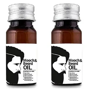 QRAA Mooch & Beard OIL Beard Moustache Oil For Men - 30 ml (Pack of 2)