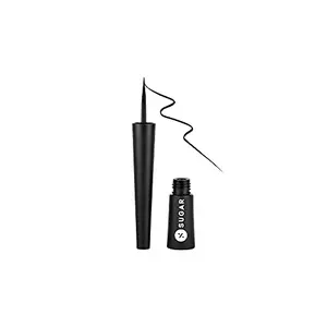 Sugar Cosmetics Gloss Boss 24HR Eyeliner01 Back In Black (Black)Long lasting 24hr Coverage