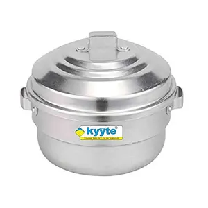 Kyyte Anodised(Hindalium) Aluminium Idli Maker/Non-Whistling Traditional Idli Cooker/Idlipot Cooking 9 Idlis Size 9 White Color LPG Stove Compatible Only