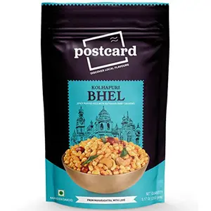 Postcard Kolhapuri Bhadang Bhel | Spicy Puffed Rice in Garlic & Red Chilli Masala with Peanuts & Cashews | Authentic Indian Snack from Maharashtra India | Sweet and Spicy Namkeen | 9.17Oz / 260 G