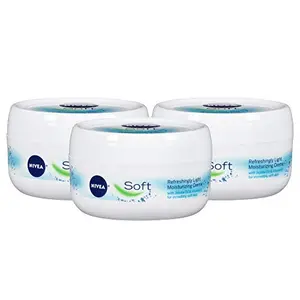 NIVEA Soft Refreshingly Soft Moisturizing Cream 3 Pack of 6.8 Oz Jars