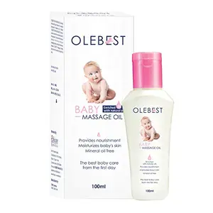Olebest Provides Nourishment | Moisturizes Baby's Skin | Mineral Oil Free Baby Massage Oil - Enriched with Natural Oil : 100 ml - Pack of 1