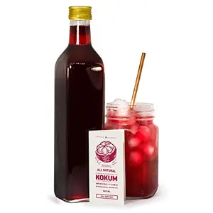 Keynote Kokum Syrup / Kokam / Enhanced with Cumin / Natural / Glass Bottle of 520 ml