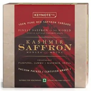 Keynote Kashmir Saffron / Kashmiri Kesar / Keshar / Whole Threads Vacuum Packed Glass Bottle 1 g Pack of 1
