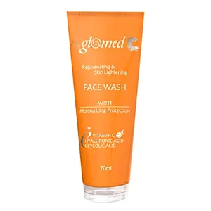 Ethiglo Glomed-C Face Wash with Moisturizing Protection for Rejuvenating & Skin Lightening - 70 ml : Pack of 1