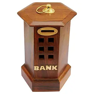 Wooden Money Bank - Coin Saving Box - Piggy Bank - Gifts for Kids Girls Boys & Adultsoins and Money for Kids and Adult