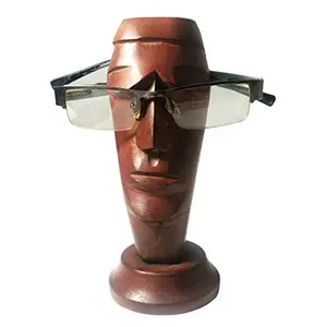 Wooden Nose Shaped Spectacle Specs Eyeglass Holder Stand Height - 7 Inch
