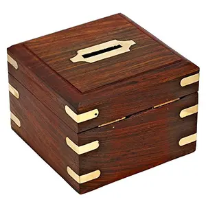 Handcrafted Wooden Antique Money Bank for Children's & Girls Kids Piggy & Coin Box Gifts for Kids ! Money Box Saving Coins ! Money Saving Piggy Banks Safe for Kids