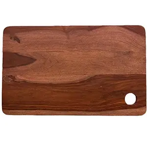 Wooden Chopping Board for Kitchen Rectangular Shape Safe Indian Wood Vegetable Cutting Board 12X8 Inches