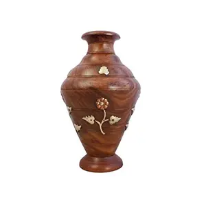 Wooden Flower Vase for Home Decoration