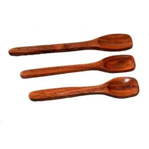 Kitchenware Wooden Multipurpose Serving and Cooking Spoon Set Kitchen Utensil Set - Pack of 6 (Pack of 3)