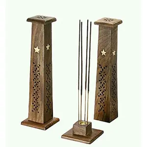 Tower Shape Wooden Incense Holder for Home/Offices/Puja Ghar