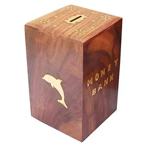 Wooden Coin Box | Piggy | Money Bank for Kids (12.5 * 10 * 15 Inch)