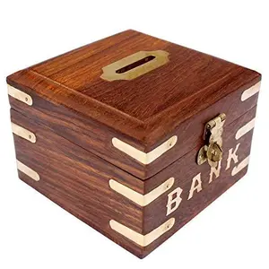 Wooden Piggy Bank - Money Bank - Coin Box - Money Box - Gift Items for Kids