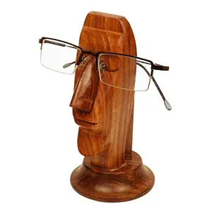 Handmade Wood Face Shaped Spectacle Holder